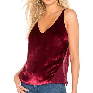 J Brand Lucy Velvet Cami in Venetian Sz S